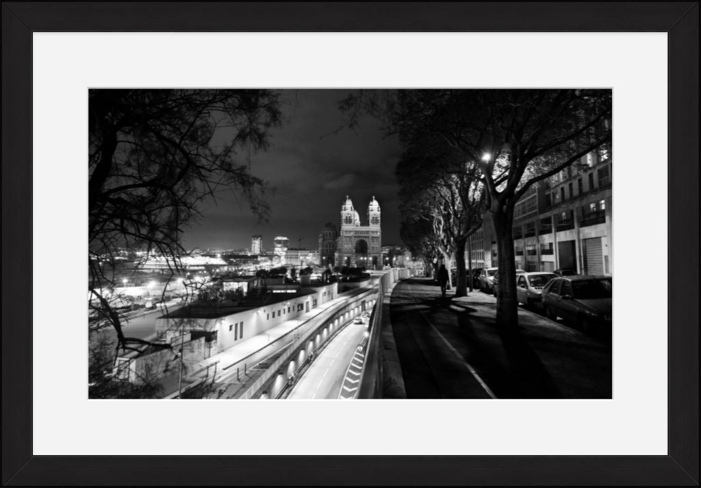 Marseille, France - Black & White Framed Photo