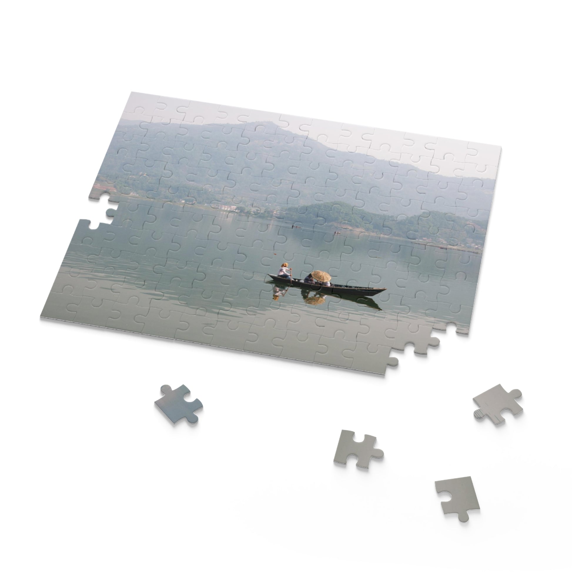 120 Piece Puzzle Boat Ride on Phewa Lake, Nepal - Leah Ramuglia Photography