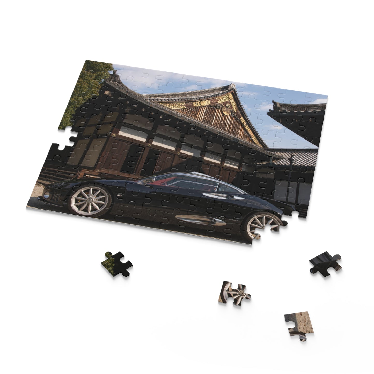 120 Piece Puzzle - Spyker C8 Laviolette at Nijo Castle - Leah Ramuglia Photography