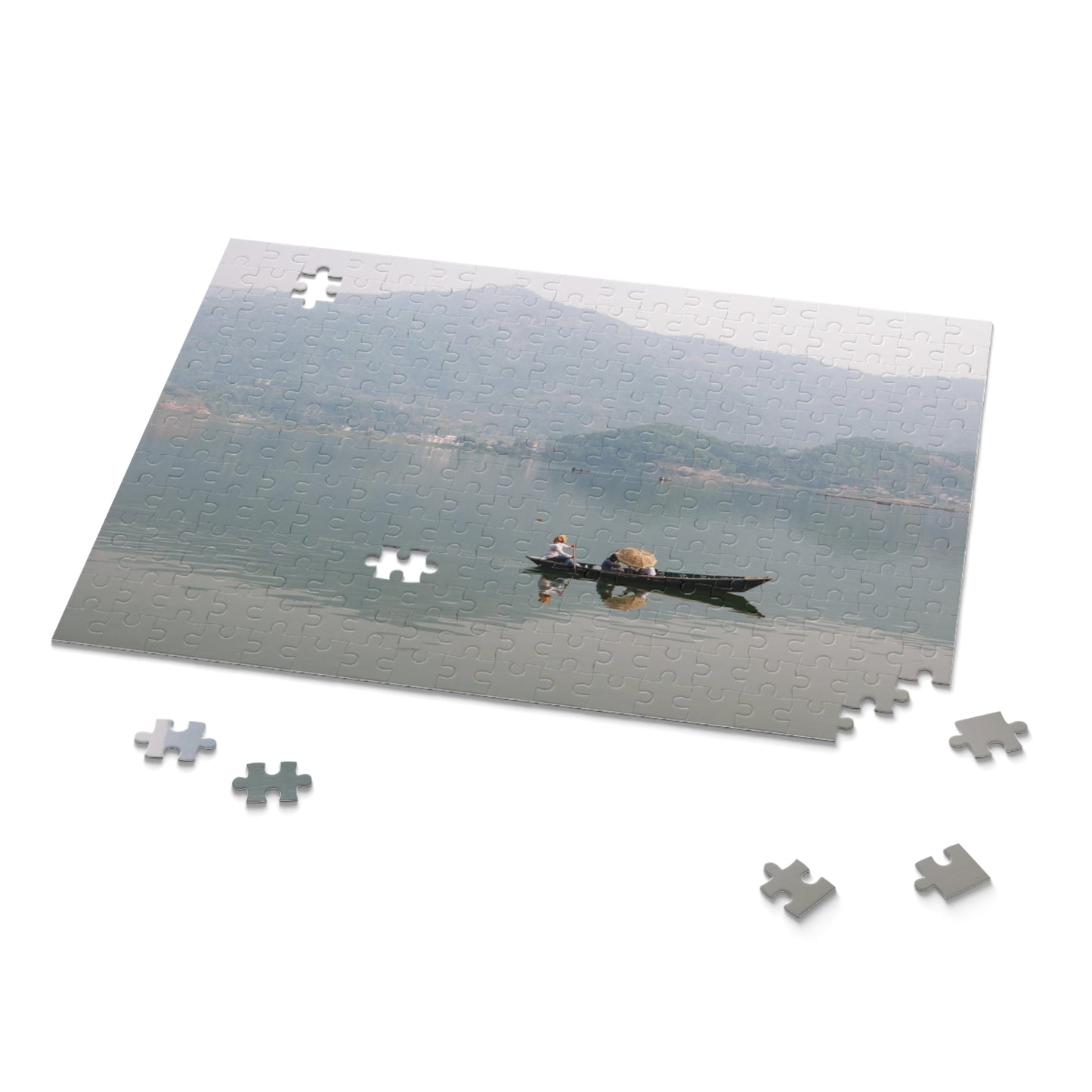 252 Piece Puzzle Boat Ride on Phewa Lake, Nepal - Leah Ramuglia Photography