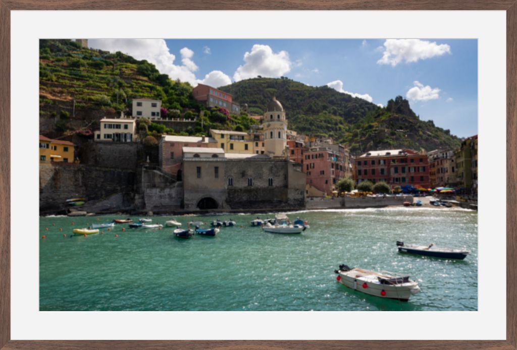 Vernazza, Cinque Terre, Italy - Framed Photograph by Leah Ramuglia