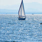 Sailboat on Lake Champlain - Photograph Printed on Metal