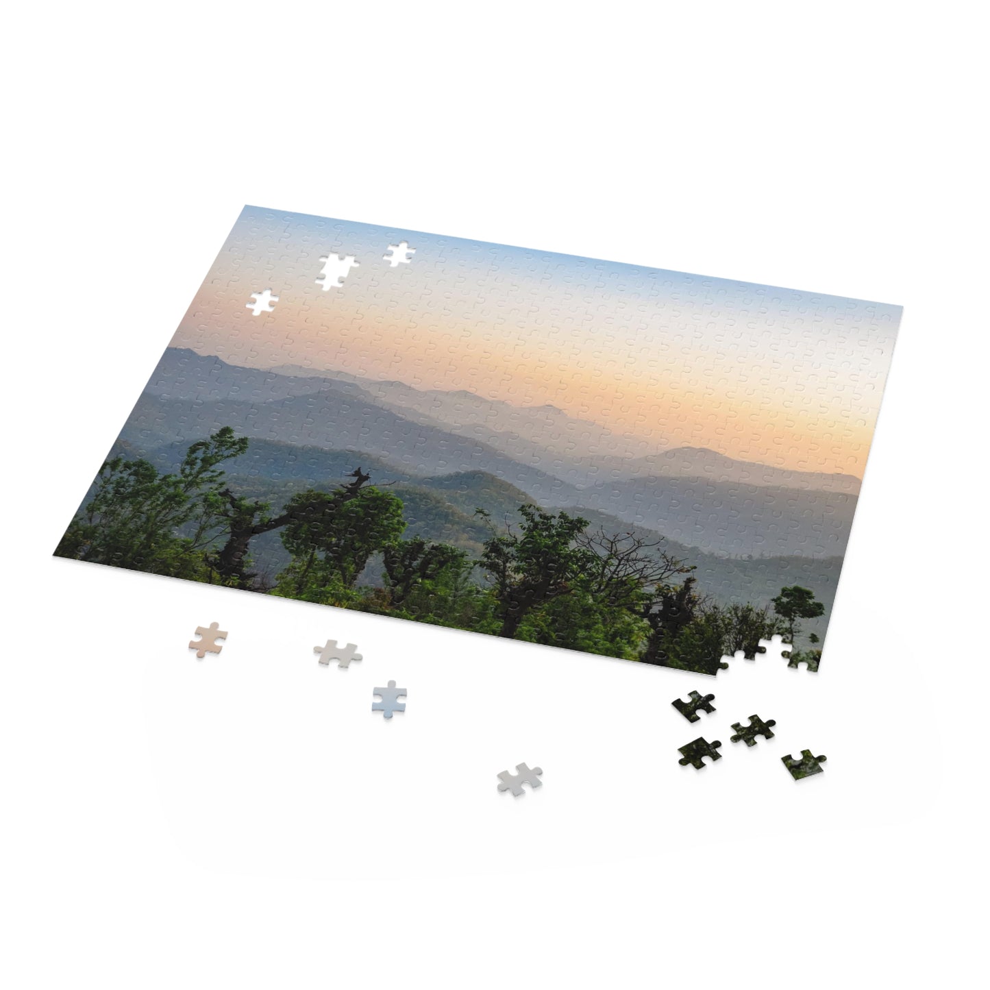 500 Piece Puzzle - Sunset in the Himalayas, Nepal - Leah Ramuglia Photography