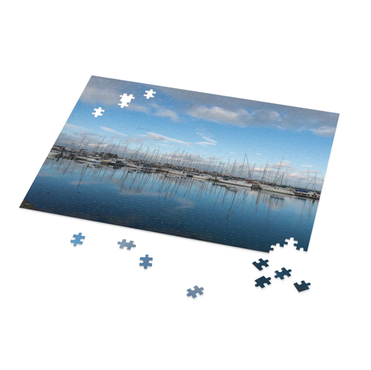Leah Ramuglia's travel photographs are printed on puzzles