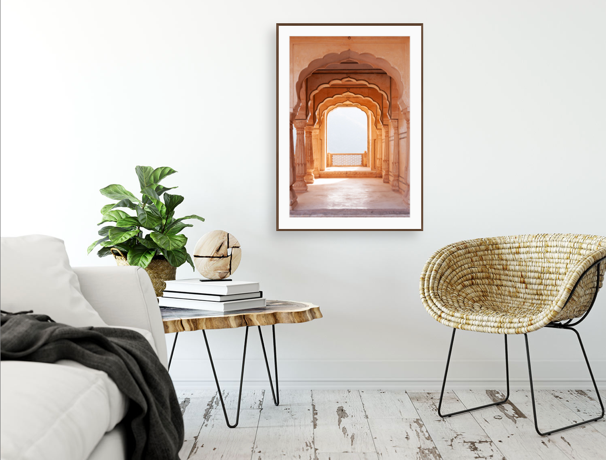 Leah Ramuglia's photograph of an archway in India is available for purchase as a framed fine art photograph