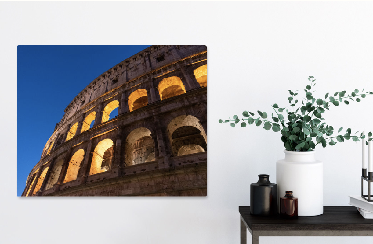 Leah Ramuglia's Photograph of the Roman Colosseum as Metal Wall Art